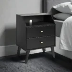 2-Drawers Night Stand in White