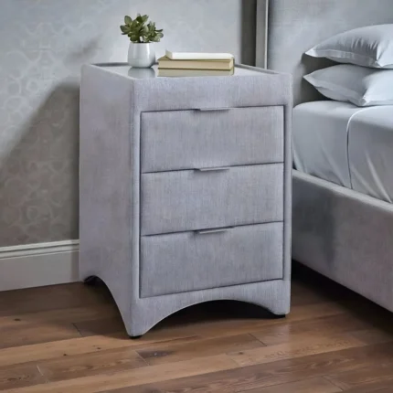 Fabric 3 Drawers Night Stand