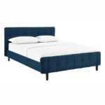Fabric Upholstered Tufted Bed