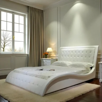 Modern Fully Tufted Curved Bed