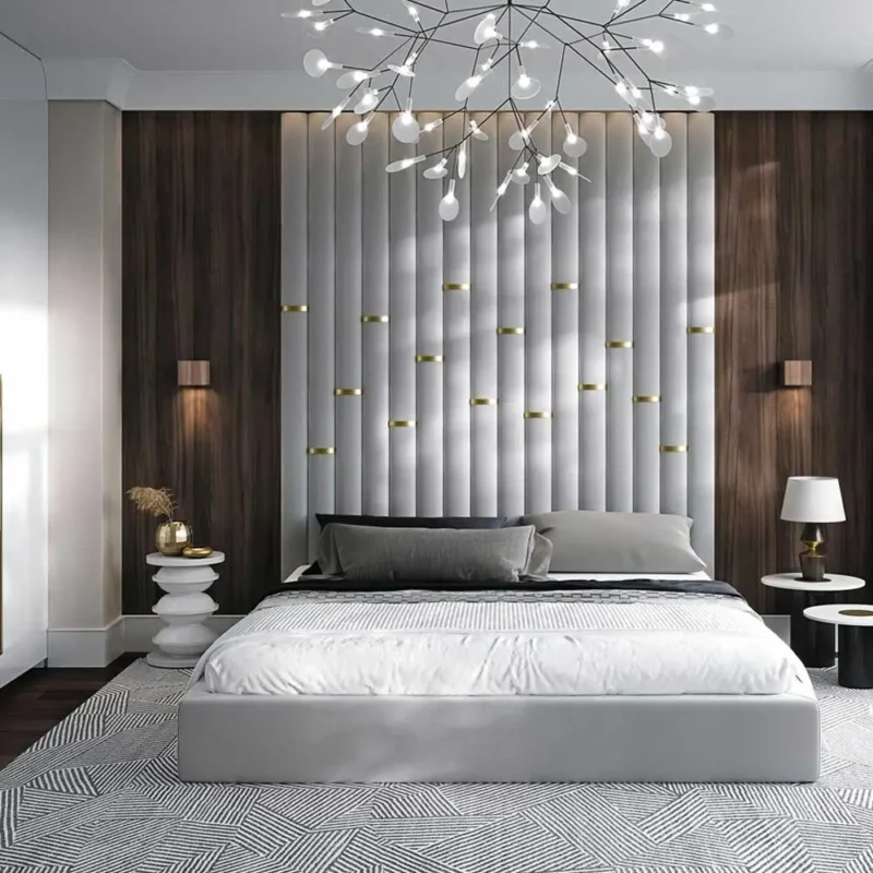 Personalized Elegant Wall Panel Headboard Bed — real Coziness Home product