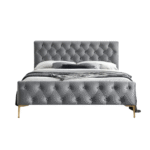 Tufted Low Profile Bed Velvet Bed