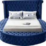 Tufted Modern Round Storage Bed