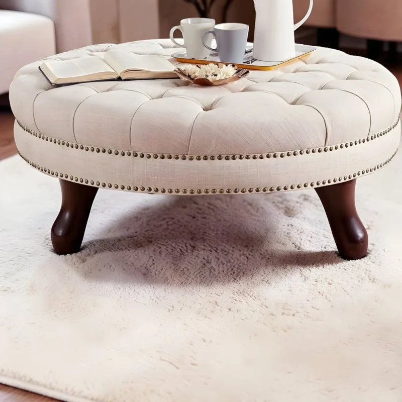 Tufted Round Ottoman