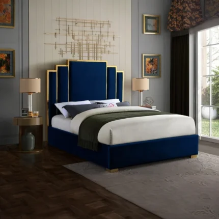 Velvet Upholstered Bed Frame