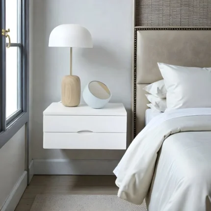 Wall Mounted White Night Stand