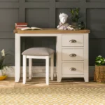 White 3 Drawers Corona Dressing Table