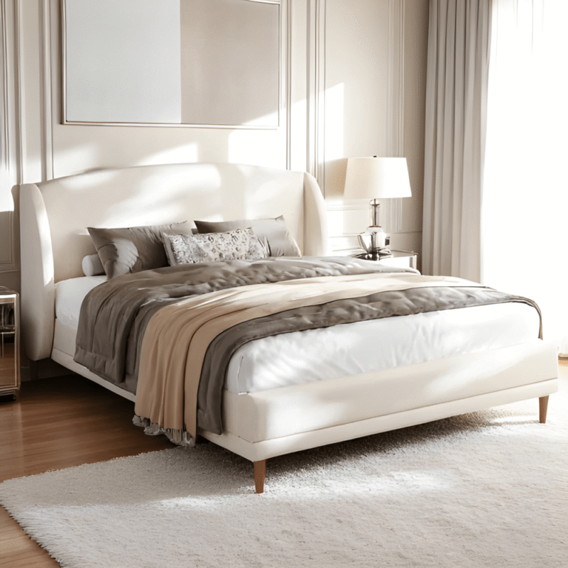 Romano Boucle Upholstered Platform Bed
