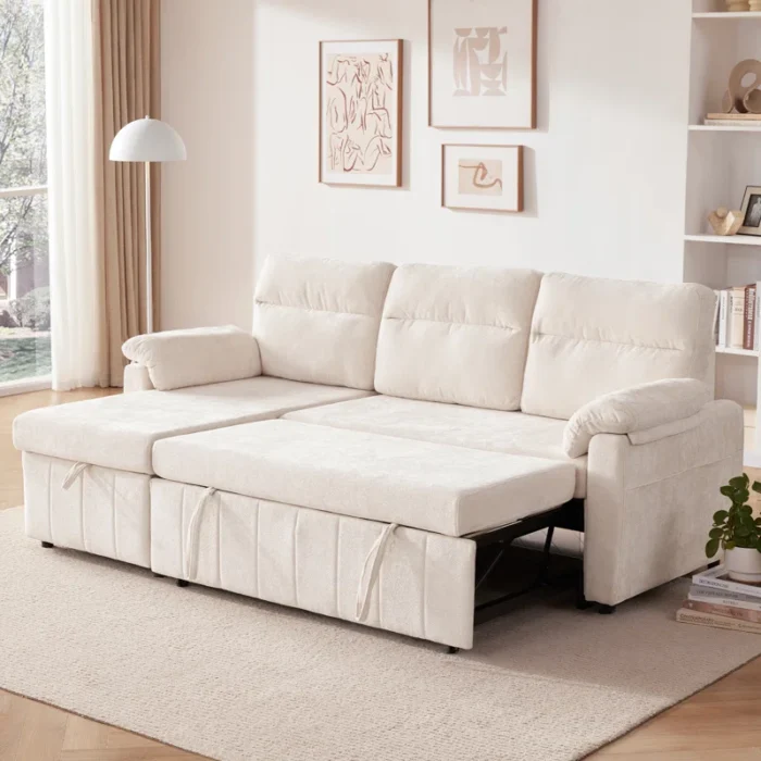 Upholstered Sleeper Sofa L Shape Sofa Bed