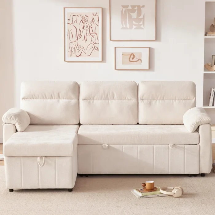 Upholstered Sleeper Sofa L Shape Sofa Bed