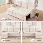 Upholstered Sleeper Sofa L Shape Sofa Bed