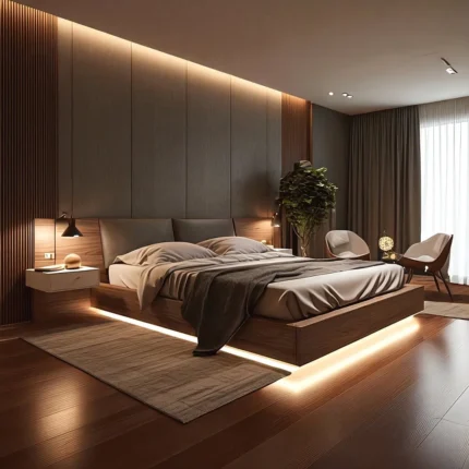 Aurora Luxe LED Platform Bed