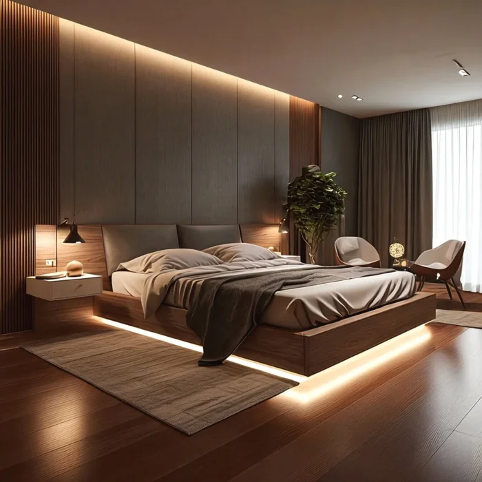 Aurora Luxe LED Platform Bed