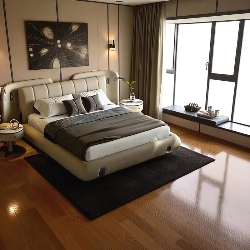 AuroraNest Upholstered Bed