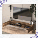 Walnut Aura Floating TV Console