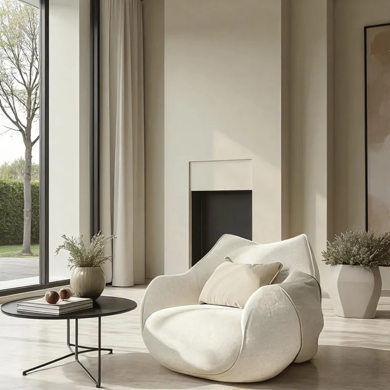 Cocoon Comfort Bouclé Armchair