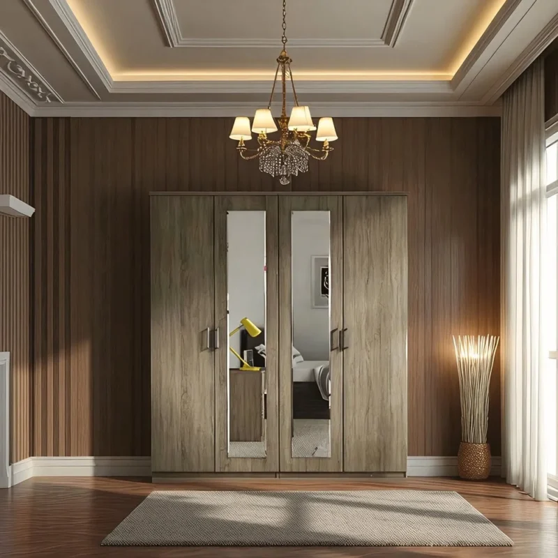Eleganz 4-Door Wardrobe with Mirrors