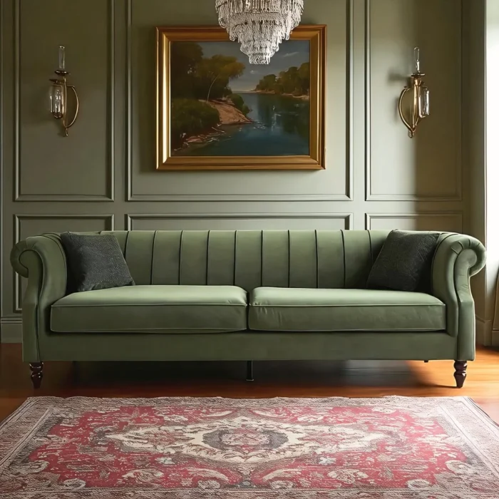 Emerald Grace Upholstered Sofa