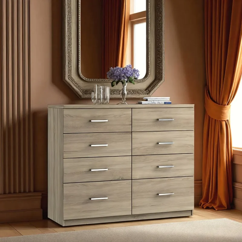 Modern 8-Drawer Dresser – Elegant Storage Cabinet