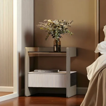 Elara Fluted Bedside Table