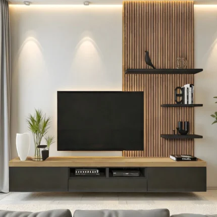 Zenith Slat Floating TV Unit