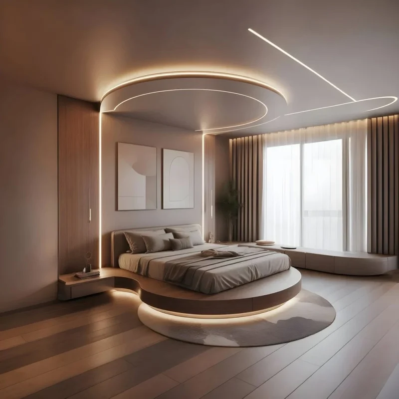 Aura Curve Organic Bedroom Set