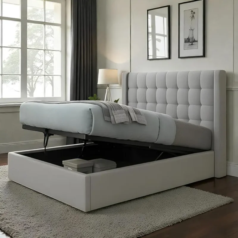 Echo Lift Tufted Storage Platform Bed