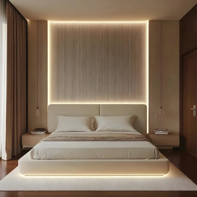 Eclat Ridge Upholstered Platform Bed