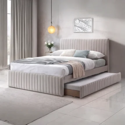 Harmony Flute Trundle Upholstered Bed