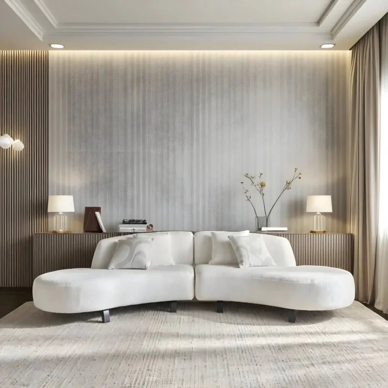 Lumina Arc Upholstered Curve Sofa