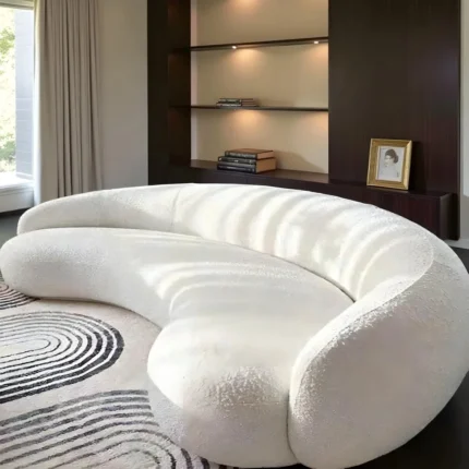 Lumina Fluff Curved Bouclé Sofa