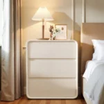 Minimalist White Curve Nightstand