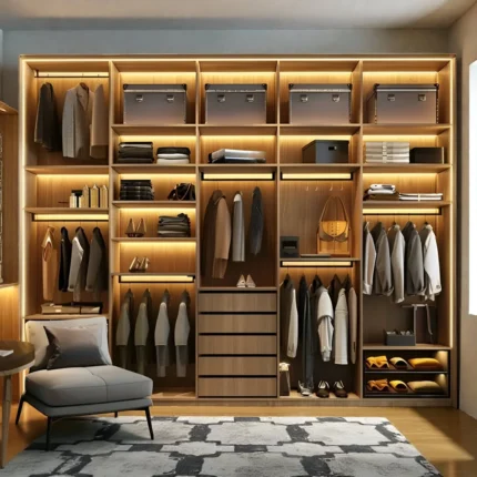 Modern LED Illuminated Closet System