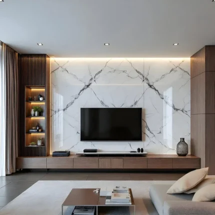 Modern Veined LED TV Wall