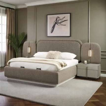 Velvet Whisper Upholstered Bed Suite
