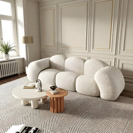 Zephyr Bubble Bouclé Sectional Sofa
