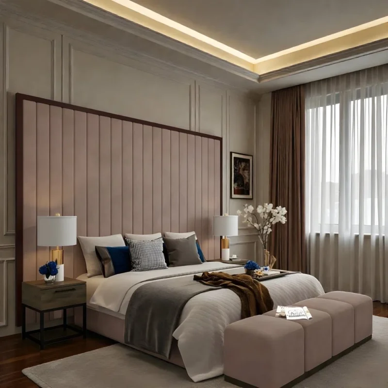 Blush Channel Luxe Bed