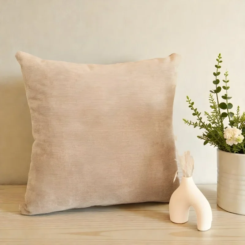 Cashmere Taupe Velvet Cushion