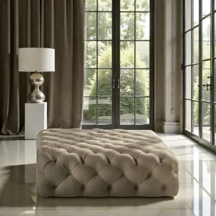 Chesterfield Luxe Velvet Ottoman