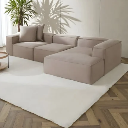 Cube Taupe Modular Sectional Sofa