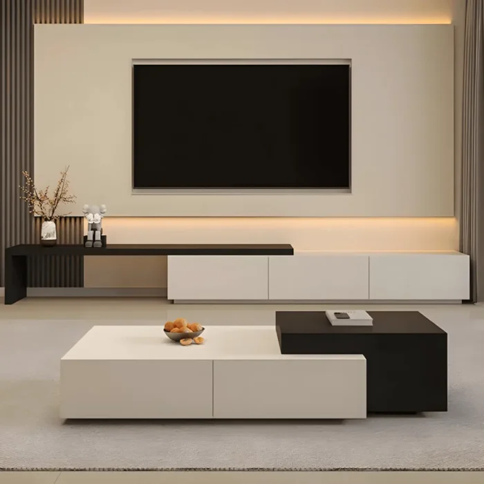 Mini Modular Tv Dual-Tone Modular TV Unit - Coziness Home