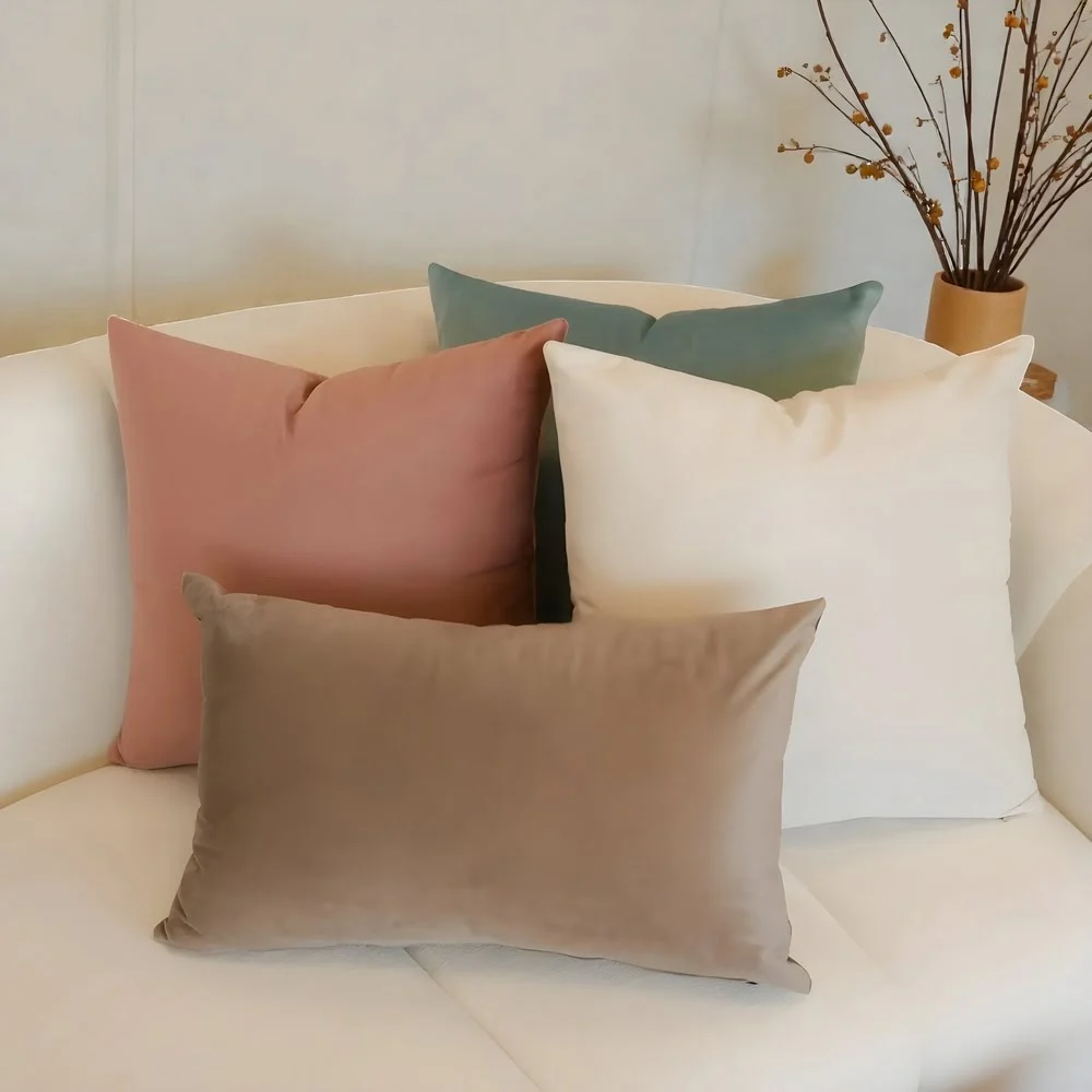 Earth Tone Velvet Cushion Set Earth Tone Velvet Cushion Set
