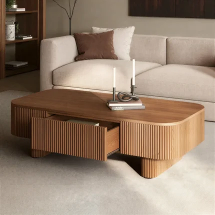 Fluted Storage Coffee Table