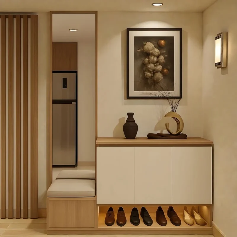 Genkan Harmony Entry Bench & Shoe Cabinet