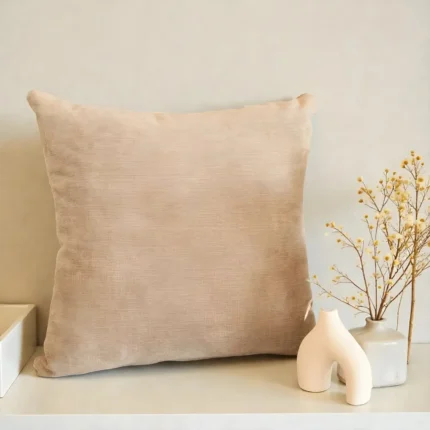 Latte Beige Velvet Cushion