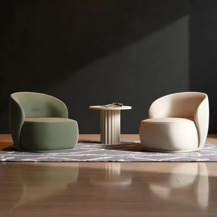 Luna Velvet Barrel Lounge Chair