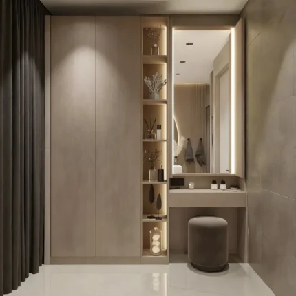 LuxeVanity Beige Dressing Wardrobe