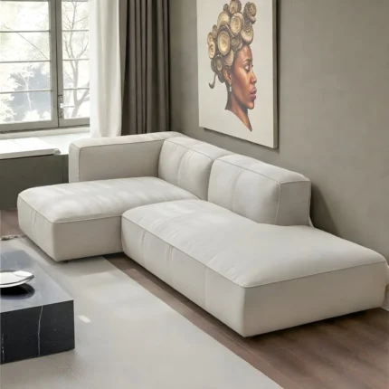 Minimalist Low-Profile L-Shaped Sofa