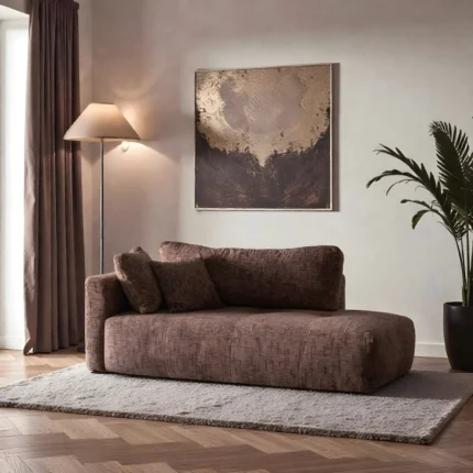 Mocha Cloud Chaise Sofa