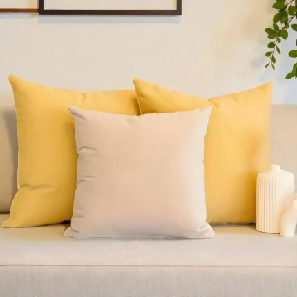 Sunshine Yellow & Cream Cushion Set